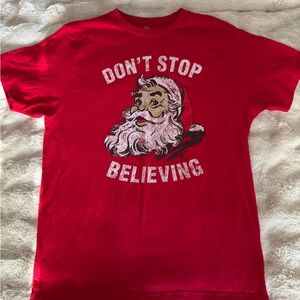 Red Santa Graphic Kids T-Shirt